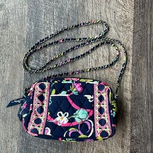 Vera Bradley Small 7" Crossbody Purse Floral Chain Strap Bag